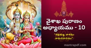 Vaisakha Puranam - Day 10